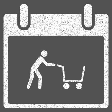 Alışveriş sepeti takvim gün grenli doku simgesi