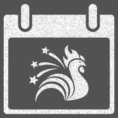Işıltı horoz takvim gün grenli doku simgesi