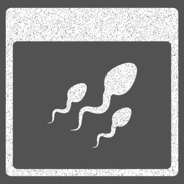 Spermatozoids sayfa grenli doku simgesini takvim
