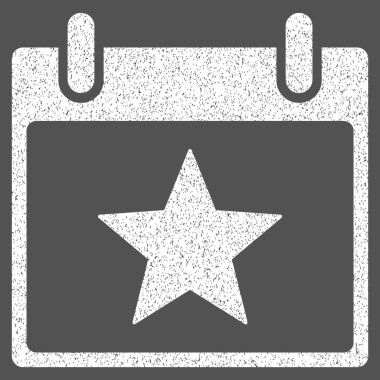 Yıldız takvim gün grenli doku simgesi