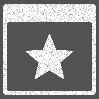 Yıldız takvim sayfası grenli doku simgesi