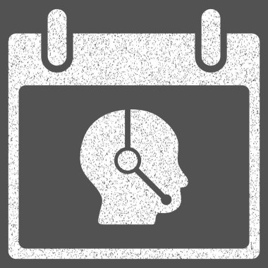 Telefonla satış operatör takvim gün grenli doku simgesi