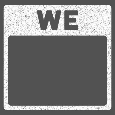 Çarşamba takvim sayfası grenli doku simgesi