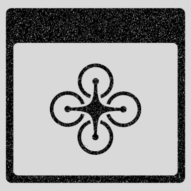 Hava helikopter takvim sayfası grenli doku simgesi