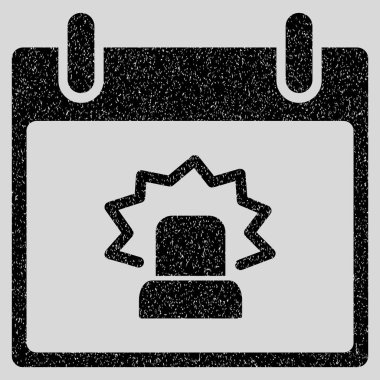 Uyarı takvim gün grenli doku simgesi