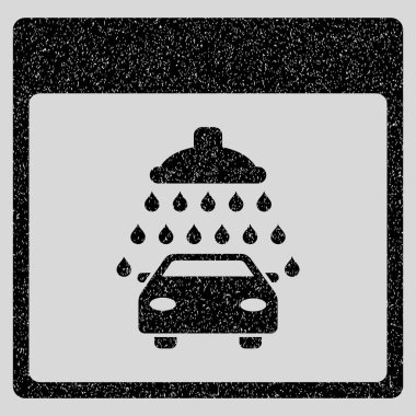 Otomobil duş takvim sayfası grenli doku simgesi