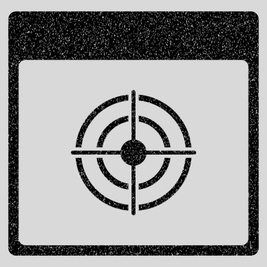 Bullseye takvim sayfası grenli doku simgesi