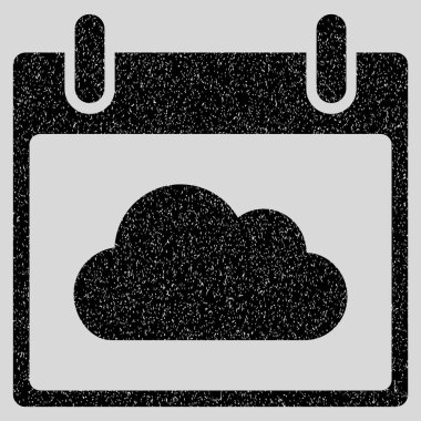 Bulut takvim gün grenli doku simgesi