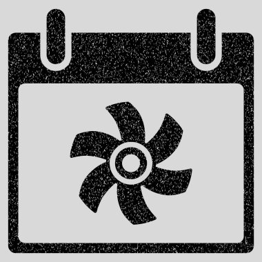 Fan takvim gün grenli doku simgesi