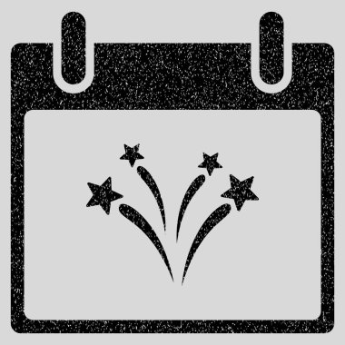 Havai fişek takvim gün grenli doku simgesi