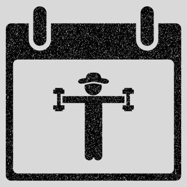 Fitness takvim gün grenli doku simgesi