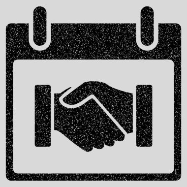 El sıkışma takvim gün grenli doku simgesi