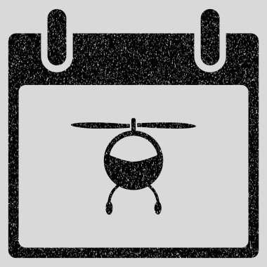 Helikopter takvim gün grenli doku simgesi