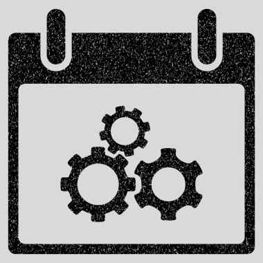 Mekanik vites takvim gün grenli doku simgesi