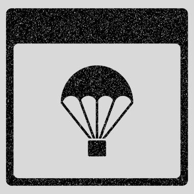 Paraşüt takvim sayfası grenli doku simgesi