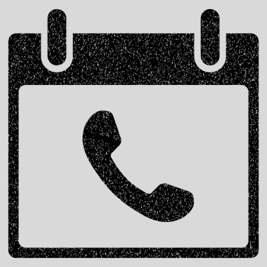 Telefon takvim gün grenli doku simgesi