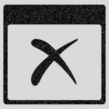 Takvim sayfası grenli doku simgesi reddetmek