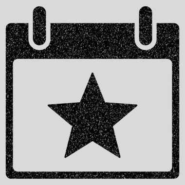 Yıldız takvim gün grenli doku simgesi