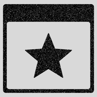 Yıldız takvim sayfası grenli doku simgesi