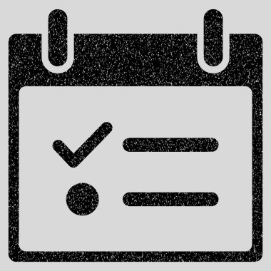 Yapılacaklar listesi takvim gün grenli doku simgesi