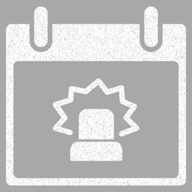 Uyarı takvim gün grenli doku simgesi