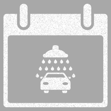 Araba duş takvim gün grenli doku simgesi