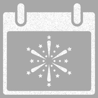 Havai fişek patlama takvim gün grenli doku simgesi