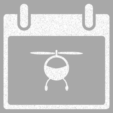 Helikopter takvim gün grenli doku simgesi