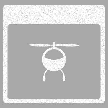 Helikopter takvim sayfası grenli doku simgesi