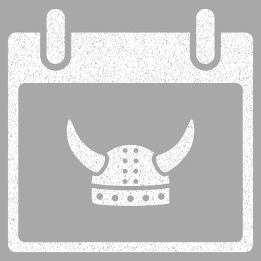 Boynuzlu miğfer takvim gün grenli doku simgesi