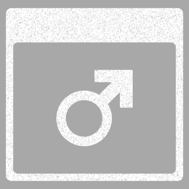 Mars erkek sembol takvim sayfası grenli doku simgesi