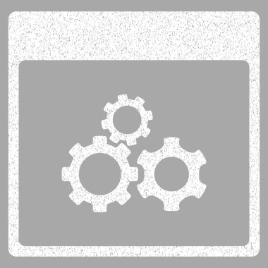 Mekanik vites sayfa grenli doku simgesini takvim