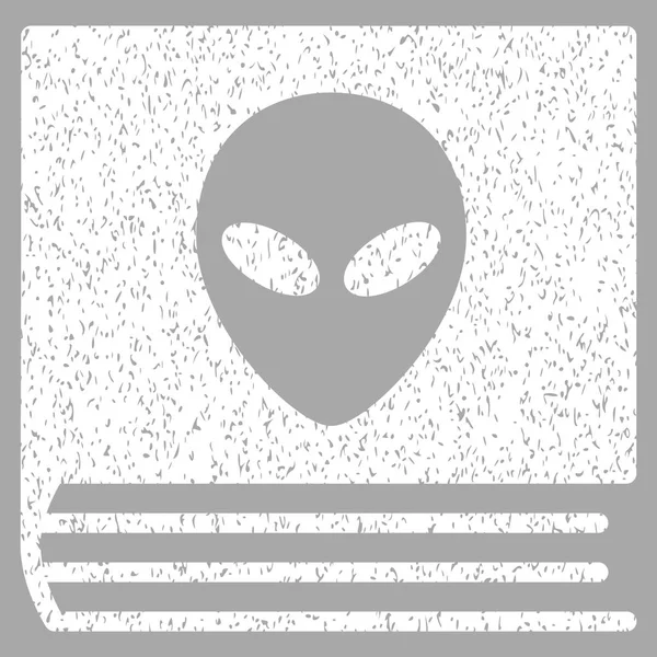 Alien Katalog körnige Textur Symbol — Stockvektor