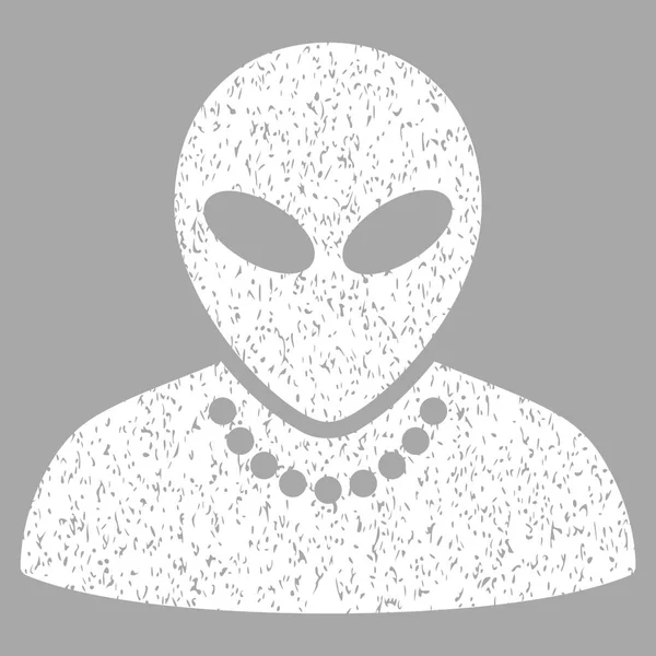 Icône de texture granuleuse humanoïde — Image vectorielle