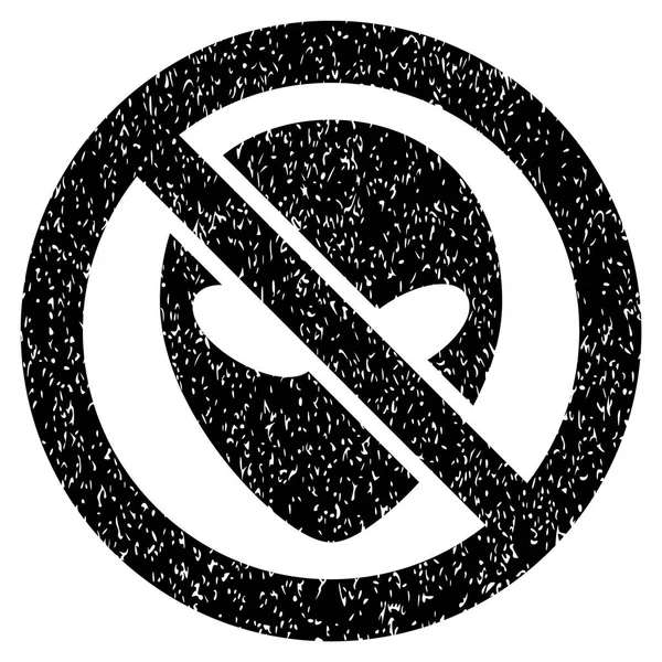 Icono de textura de grano extranjero prohibido — Vector de stock