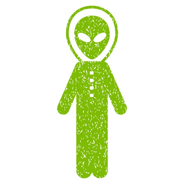 Alien Skafandr Grainy Texture Icono — Vector de stock