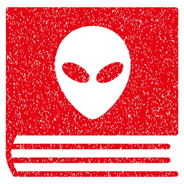 Alien Katalog körnige Textur Symbol — Stockvektor