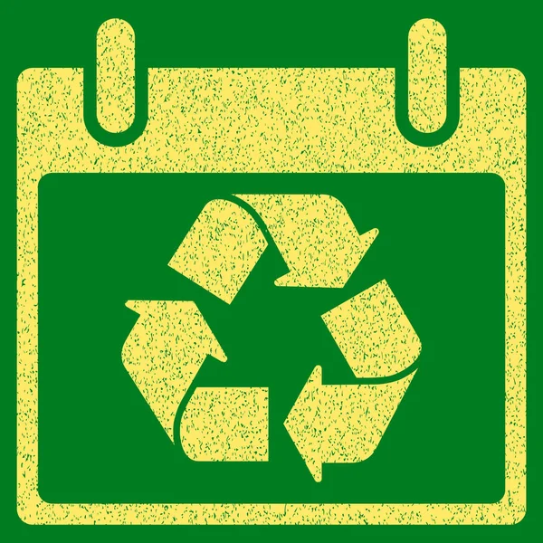 Recycle Calendar Nap Szemcsés textúra ikon — Stock Vector