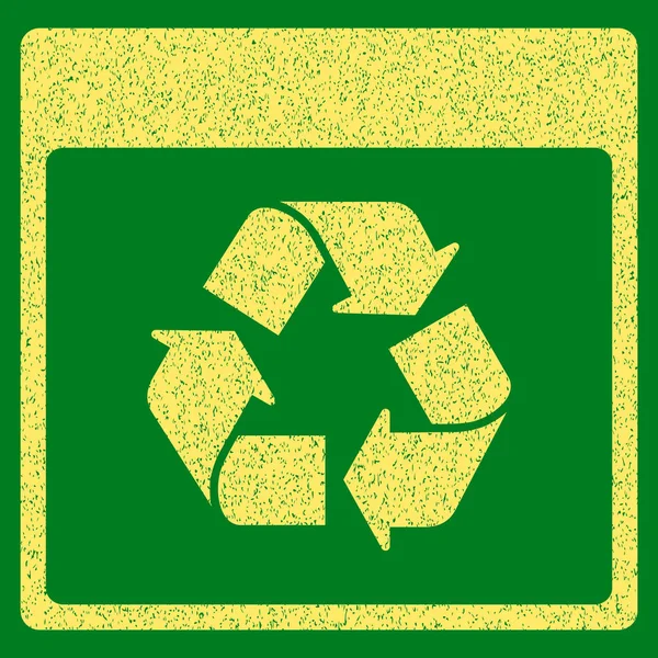 Recycling Kalender Seite körnige Textur Symbol — Stockvektor