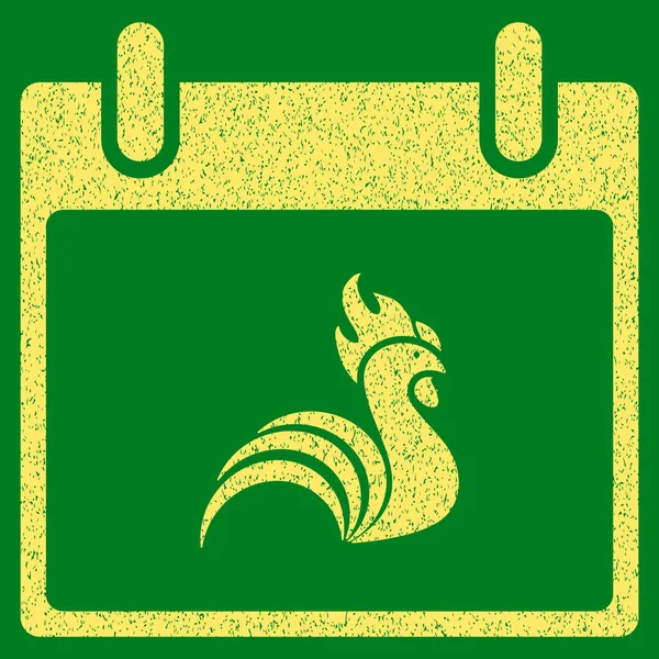 Horoz takvim gün grenli doku simgesi