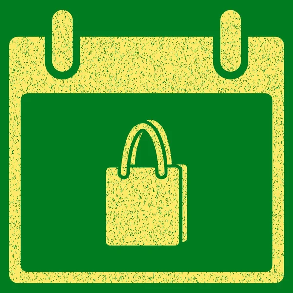 Bolsa de compras Calendario Día Grainy Texture Icon — Archivo Imágenes Vectoriales