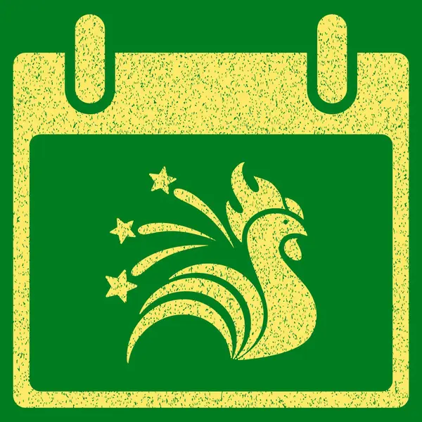 Işıltı horoz takvim gün grenli doku simgesi