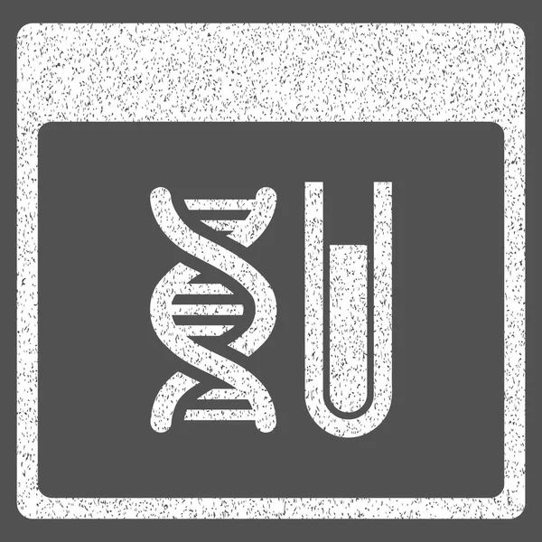 Иконка зернистой текстуры страницы календаря анализа ДНК — стоковый вектор