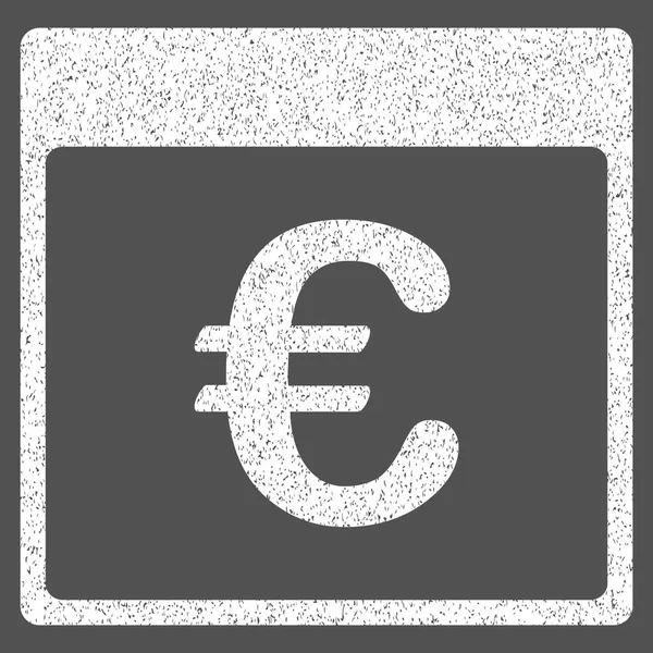 Κοκκώδη υφή εικονίδιο σελίδας του ευρώ νόμισμα ημερολόγιο — Διανυσματικό Αρχείο