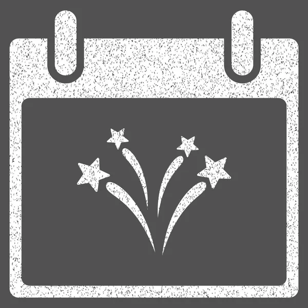 Havai fişek takvim gün grenli doku simgesi