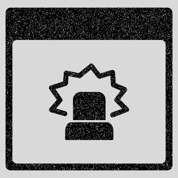 Uyarı takvim sayfası grenli doku simgesi