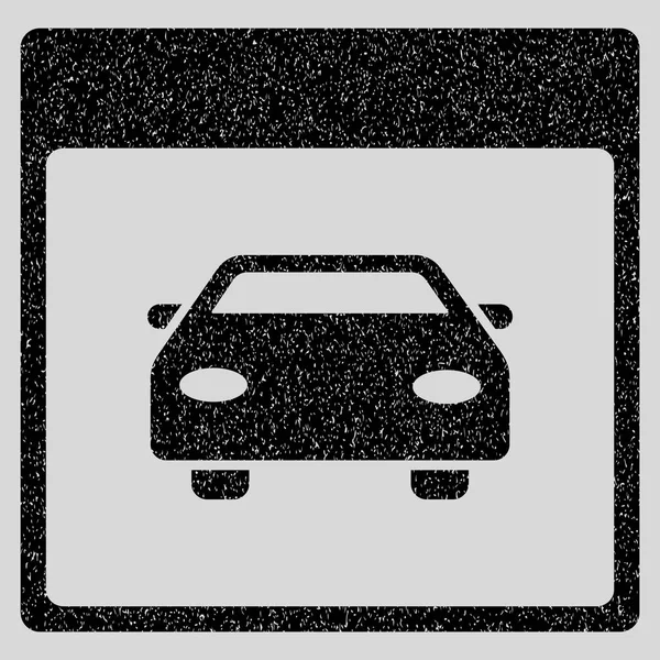 Otomobil araba takvim sayfası grenli doku simgesi — Stok Vektör