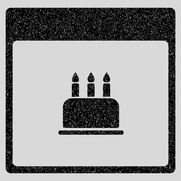 День народження Торт Календар Сторінка Грейні Текстура Піктограма — стоковий вектор