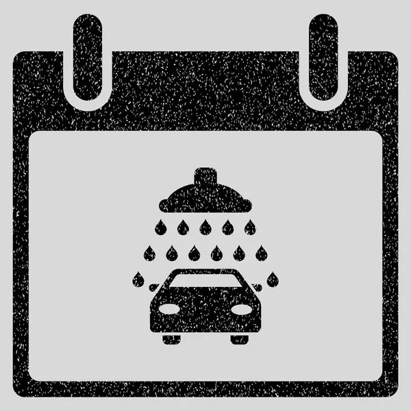 Araba duş takvim gün grenli doku simgesi