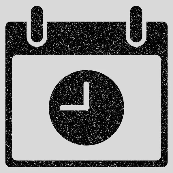 Ρολόι ημερολόγιο ημέρα κοκκώδη υφή εικονίδιο — Διανυσματικό Αρχείο